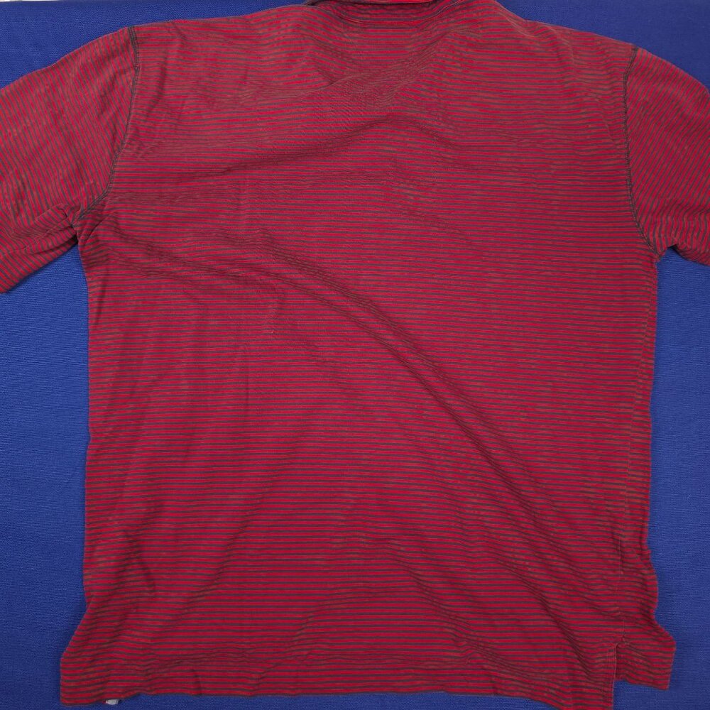 Tommy Hilfiger Mens Red & Black Striped Polo Shirt XXL 100% Cotton Rare Tag - Picture 7 of 7